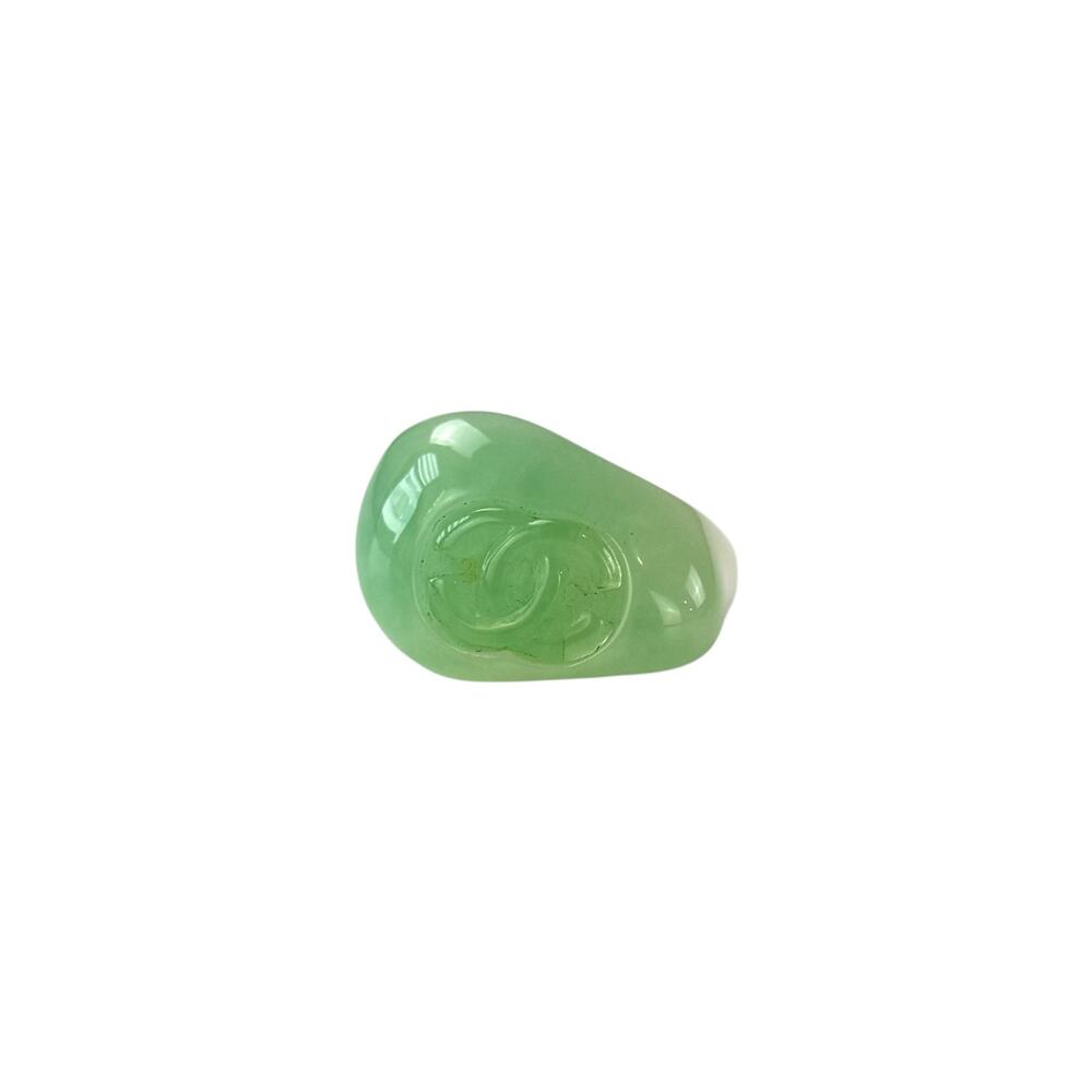 Chanel CC Faux Jade Ring